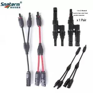 PV Y T 분기 어댑터 Solars 패널 케이블 커넥터 4mm2 1000V 30A 포함 Steer 결합기 상자 용 태양 광 2 in 1