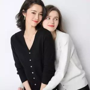 간호사 학생 브이넥 여성 기본 가디건