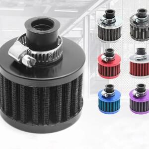 범용 자동차 에어 필터 벤트 크랭크케이스 브리더 밸브 스템 커버 미니 냉기 흡입 12mm