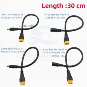 1pcs XT60 플러그 남성 여성 커넥터-DC 5525/DC5521 플라이 FPV 멀티 로터 필드 수리 용 전원 케이블 적용
