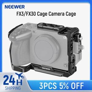 NEEWER FX3/FX30 카메라 케이지 클라이트 NATO 레일 3/8 ARRI 포지셔닝 홀 포함 소니  XLR 핸들용