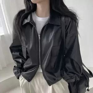 루즈핏자켓 기본 여성 투웨이 가죽 라이더자켓