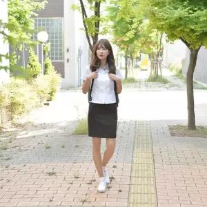 교복몰 (하복)스판 블랙 교복치마 교복 학생복.