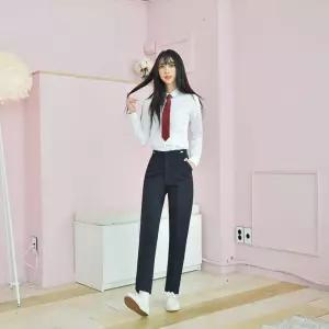 교복몰 (허리조절) 스판 네이비 교복바지(여자) 교복.