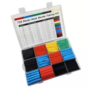 전선 열수축 튜브 세트 절연 케이블 납땜 슬리브 750pcs K435