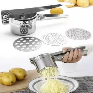 밤 까는 기계 탈피기  Masher RicerPress 으깬 감자 스테인레스 스틸 분쇄 퓌레 과일 야채 SqueezerJuicer