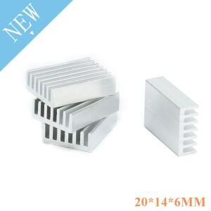 10 개 20x14x6mm 알루미늄 방열판 라디에이터 냉각 전자 칩 IC LED 컴퓨터