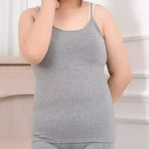 (조은)편안하고 신축성 좋은 빅사이즈 면스판 끈나시