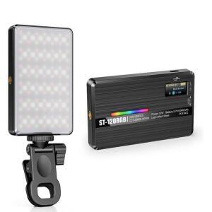 ST120 RGB 풀 컬러 비디오 라이트 2500-9000K 카메라 스마트 폰 사진 라이브 스트리밍 Tiktok YT 용 채우기