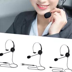 (올핀)콜센터 유선 마이크 헤드셋 상담원 강의용 3.5mm 일자타입