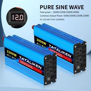 12V24V~110V AC 순정현 전력 인버터 16000W 4000W 60HZ 변류기 자동차 부품 태양열 밴드 LED 및 US 소켓
