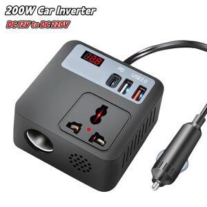 200W 차량용 파워 인버터 12V에서 220V 변환기 연속 전력 직접 설치