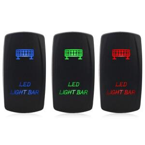 LED 라이트 바 토글 로커 스위치 12V/24V SPST ON-OFF 5 핀 블루/레드/그린 자동차 보트 트럭용 범용