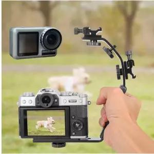 손잡이 콜드슈 DSLR 그립 카메라 핸들 조명 거치대 브라켓 모니터 마운트