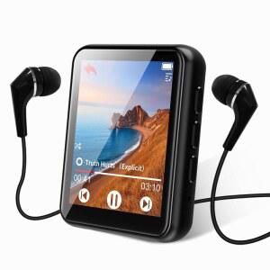 64GB MP3 플레이어 BLUETOOTH 5.3 터치 스크린 MUSIC PLAYER 스피커 탑재 휴대용 고음질 무손실 사운드 품질 FM RADIO 녹음 E-BOOK 지원 (128GB)
