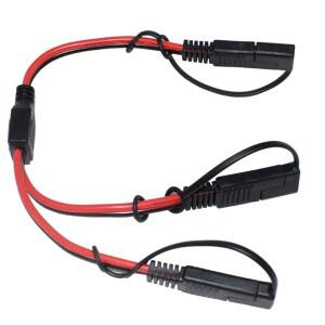 ZIZI SAE 분배기 어댑터 14AWG DC 전원 자동차 커넥터 케이블 Y 1-2 연장 (커버 포함)