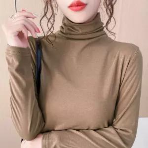 여성 반폴라티 반목티 목폴라 이너 긴팔 기본 티셔츠