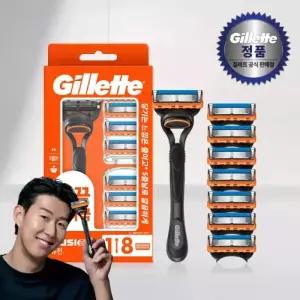 질레트 퓨전 매뉴얼 면도기 핸들1+날8입