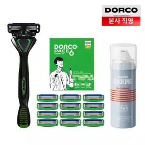 도루코 페이스6 세트 면도기+면도날 13입+쉐이빙폼
