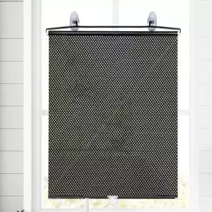 롤 블라인드 창문 방염 암막스크린 도트블랙 65X125cm 붙이는커튼 u-WBA3440 암막커튼 붙이는암