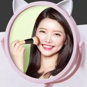 키밍 360도 회전 흡착 욕실 메이크업 고양이 거울 u-W570A89 벽붙이 무타공