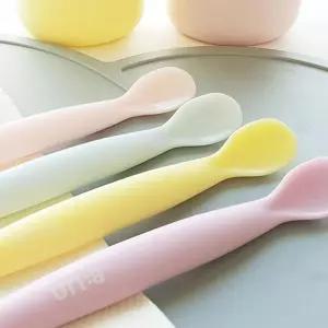 이유식스푼1P 아기숟가락 실리콘수저 초기 유아 중기 포크 후기이유식스푼 u-WCB77C4 아기수저 유푼