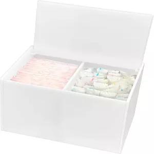 욕실용 탐폰 홀더 및 패드 용기 상자 여성용 생리대 보관 흰색