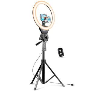 SENSYNE 12인치 링 라이트 67인치 셀피 스틱 삼각대 및 휴대폰 거치대 포함 라이브 스트림/영상 녹화/TIKTOK용 리모컨 서클 모든 카메라 호환