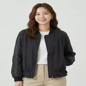매장판 꼼빠니아 여성 가을 항공 점퍼 자켓 양가죽