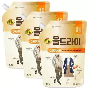 [하프클럽/셀러허브]테크 울드라이 세제 리필 1.3L 3개