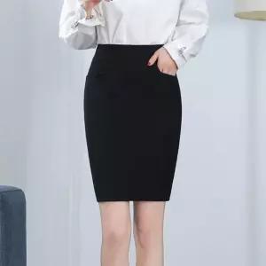 면접 정장치마 올스판 오피스룩 스커트 뒷트임 H라인