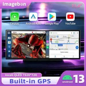 11.4인치 안드로이드 올인원 대시캠 4코어 무선 카플레이 오토 내장 GPS 구글 플레이 분할 화면 차량용 DVR