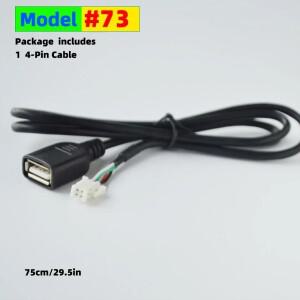 10핀 RCA 비디오 케이블  4핀/6핀 USB 코드 안드로이드 라디오 액세서리 후방 카메라 어댑터 배선 커넥터