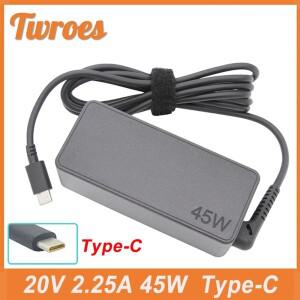 20V 2.25A 45W  USB C 레노버 호환 AC 노트북 충전기 크롬북 C330 00HM666 시리즈 씽크패드 T480 요가 720S