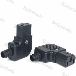 검정색 팔꿈치 IEC320 C13 C14 전원 코드 배선 플러그 IEC 커넥터 콘센트 조립 PDU UPS 전기 AC 소켓 10A 2
