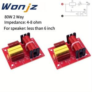 WEAH-234 80W 2웨이 스피커 주파수 분배기 고음 및 저음 오디오 필터 스피커