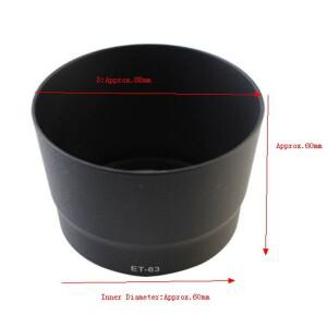 ET-63 렌즈 후드 카메라 액세서리 55-250mm IS STM 캐논 호환 EF-S F/4-5.6