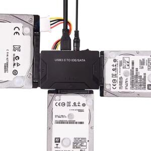 SATA/IDE-USB 3.0 어댑터 하드 드라이브 케이블 변환기 (2.5/3.5인치 SATA 및 IDE HDD 지원 PC/Macbook용