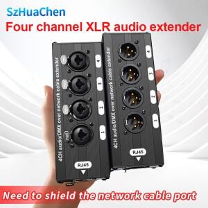 RJ45-4채널 3핀 XLR 오디오 케이블 연장 DMX512 네트워크 신호 (무대 음향 조명 및 레코딩 스튜디오용)