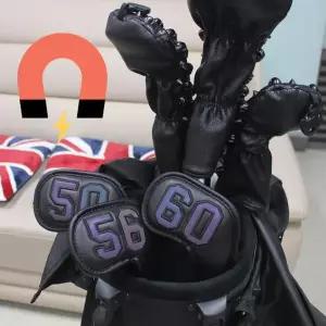 아이언 48 60도 블랙 보호 원터치 샌드 54 56 50 홀로그램 52 웨지커버 자석 58 가죽 골프채