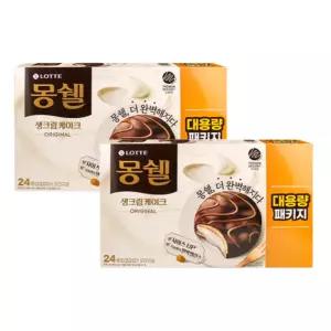 롯데 몽쉘 오리지널 생크림케이크 24개입 816g 2개
