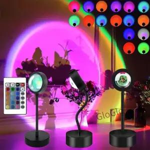 일몰 램프 조명 멀티 컬러 스마트 라이프 원격 분위기 파티 Led 룸 장식 사진 선물