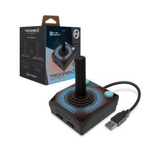 HYPERKIN TROOPER 2 프리미엄 USB 게임 컨트롤러 PC MAC LINUX용 | 아타리 스타일과 인체공학적 디자인의 클래식 게임패드
