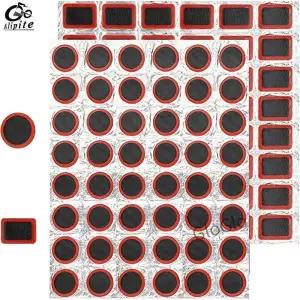 48pcs 고무 펑크 패치 자전거 타이어 튜브 수리 사이클 키트 없음 내부 도구