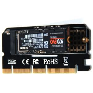 M.2 SSD PCIE 어댑터 알루미늄 스틸 쉘 LED 확장 카드 컴퓨터 인터페이스 NVMe NGFF-PCIE 3.0 X16 라이저