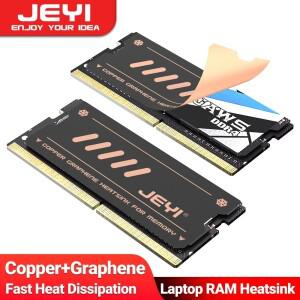 JEYI 노트북 그래핀 RAM 방열판 구리 호일 쿨러 메모리 카드 라디에이터 DDR5 - 2 팩용