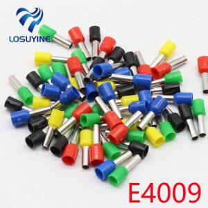E4009 튜브 절연 단자 4MM2 100피스 케이블 와이어 커넥터 압착 E-
