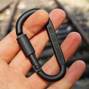카라비너 2pcs 등산 동굴 탐험 암벽 등반 Carabiner 안전 여행 야외 생존 알루미늄 합금 후크