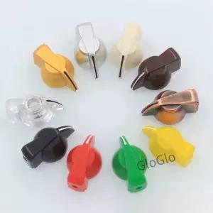 2개 빈티지 치킨 노브 턴 스위치 6.35mm 풋 페달 커넥터