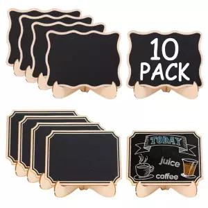 1-10PCS 휴대용 나무 칠판 미니 보드 메시지 레이블 로그인 DIY 장식 생일 웨딩 홈 파티